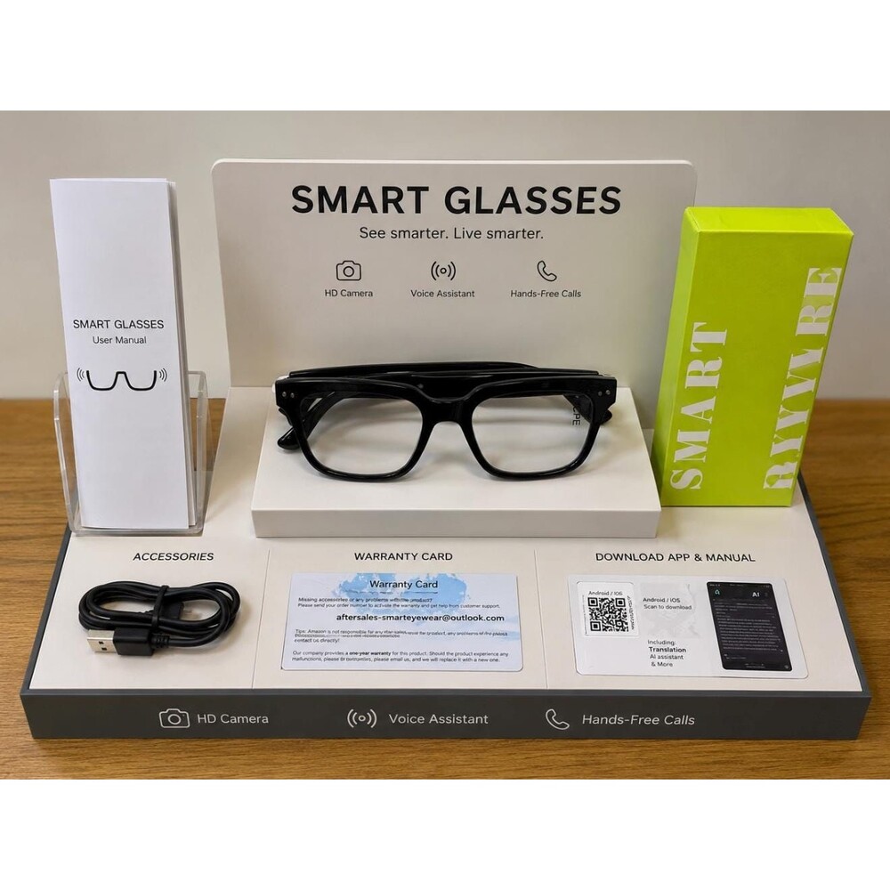 Smart Glasses Bluetooth Audio Glasses AI Translation Glasses Wireless Eyewear